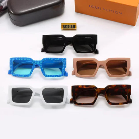 5-color fashion four-leaf clover letter temple sunglasses