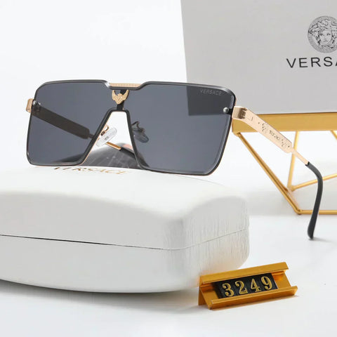5 color fashion letter label square inner frame polarizing sunglasses