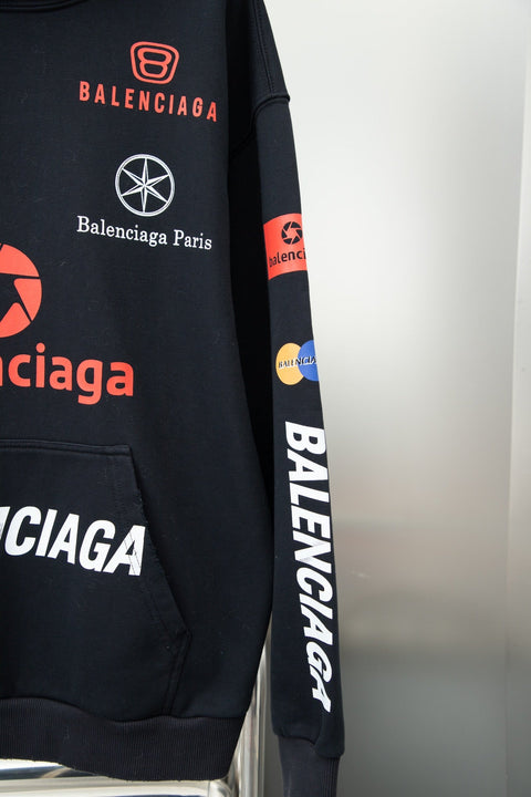 New print loose hoodie