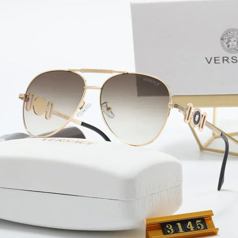 5 Color Fashion Double Layer Frame Elliptical Polarized Sunglasses