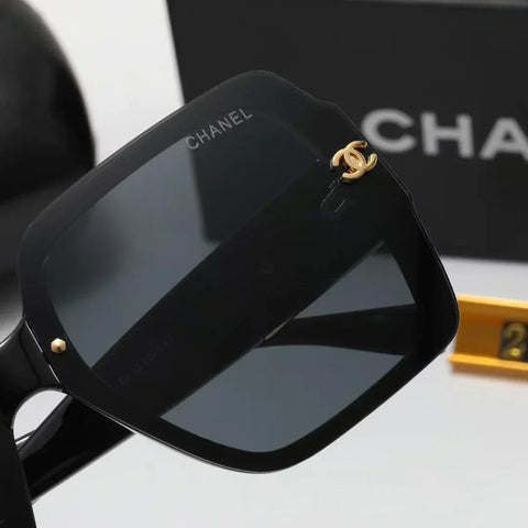 4-color fashion uppercase letter LOGO temple polarized sunglasses