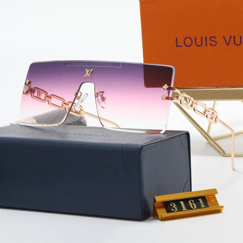 5 color fashion conjoined letters clover lens polarized sunglasses