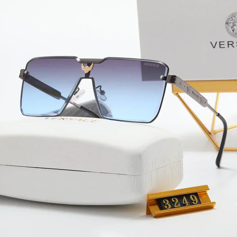 5 color fashion letter label square inner frame polarizing sunglasses