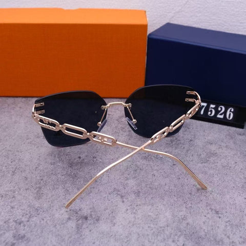5 color fashion conjoined letters four-leaf clover lens polarized sunglasses