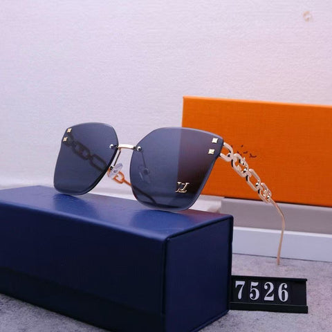 5 color fashion conjoined letters four-leaf clover lens polarized sunglasses