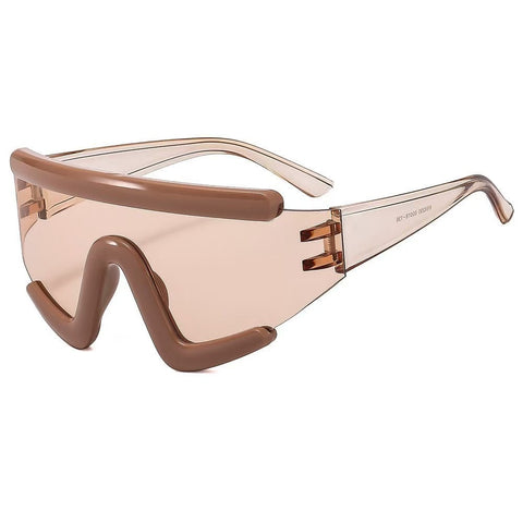 Wholesale Oversize Futuristic Shield Wraparound Visor Sunglasses
