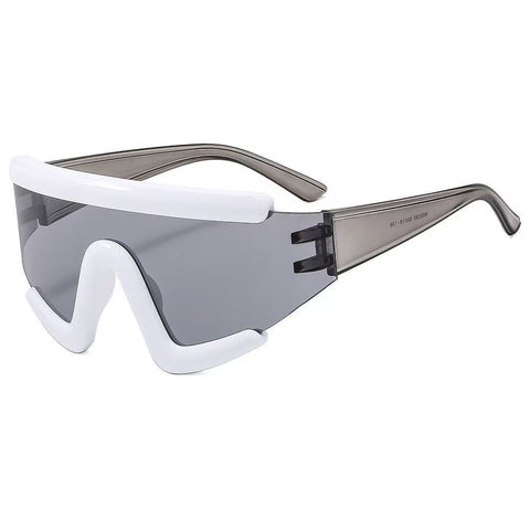 Wholesale Oversize Futuristic Shield Wraparound Visor Sunglasses