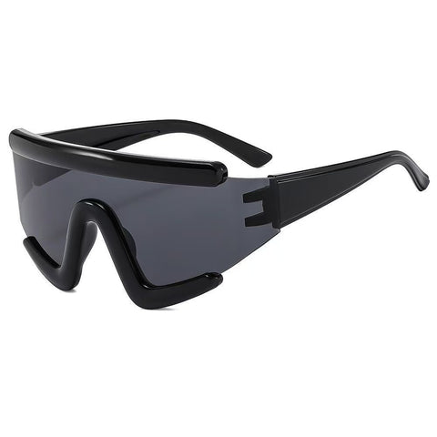 Wholesale Oversize Futuristic Shield Wraparound Visor Sunglasses