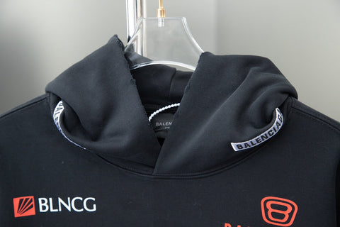 New print loose hoodie