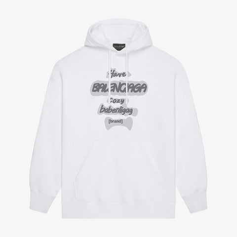 Gray Letter Print Hoodie