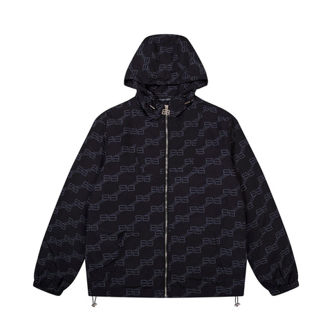 0906 New zipper print craft hoodie