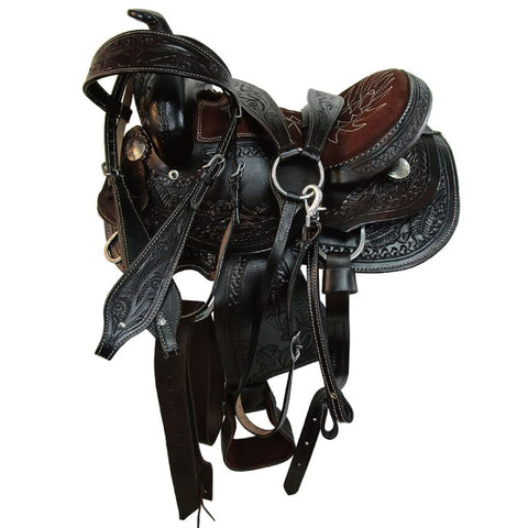 KIDS Premium Leather Barrel Racing Trail Horse Horse Saddle TACK set