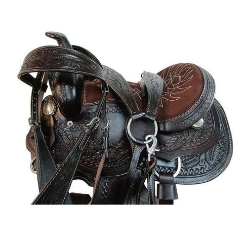KIDS Premium Leather Barrel Racing Trail Horse Horse Saddle TACK set
