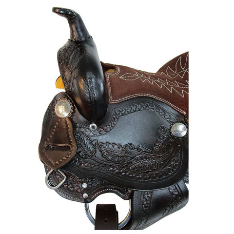 KIDS Premium Leather Barrel Racing Trail Horse Horse Saddle TACK set