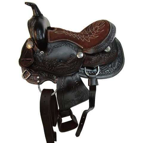 KIDS Premium Leather Barrel Racing Trail Horse Horse Saddle TACK set