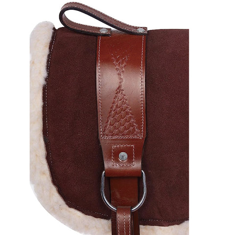 Treeless Bareback PAD Premium Leather Horse Saddle TACK